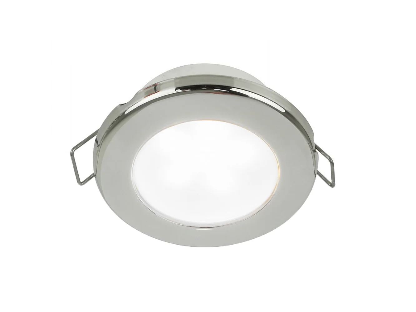 Hella Marine EuroLED 75 3" Round Spring Mount Down Light - White LED - Stainless Steel Rim - 12V