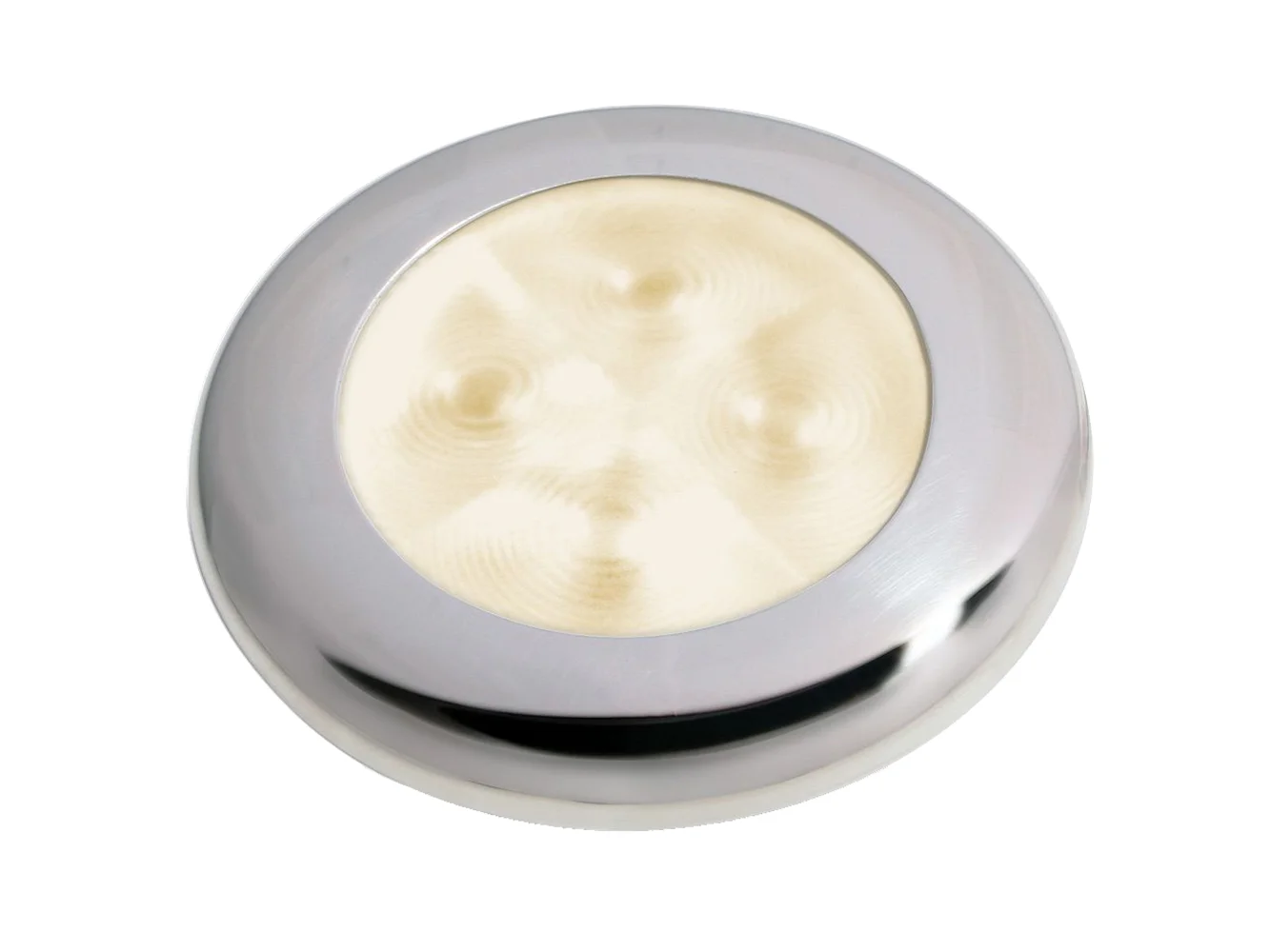 Hella Marine Slim Line LED 'Enhanced Brightness' Round Courtesy Lamp - Warm White LED - Stainless Steel Bezel - 12V