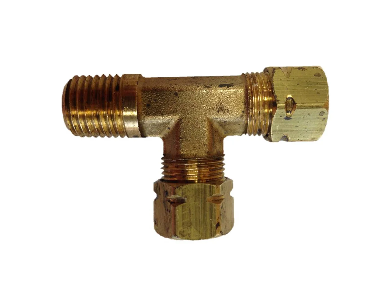 Uflex Male Run T-Fitting - 3/8" x 3/8" Tube x 1/4" NPT