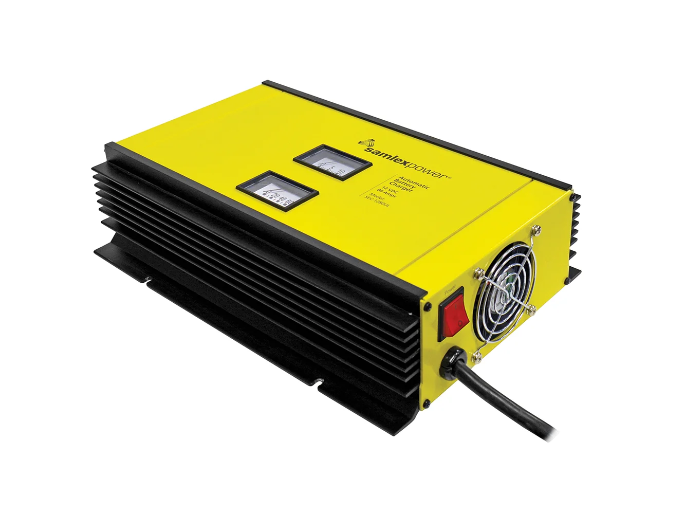Samlex 80A Battery Charger - 12V - 2-Bank - 3-Stage w/Dip Switch & Lugs - Includes Temp Sensor