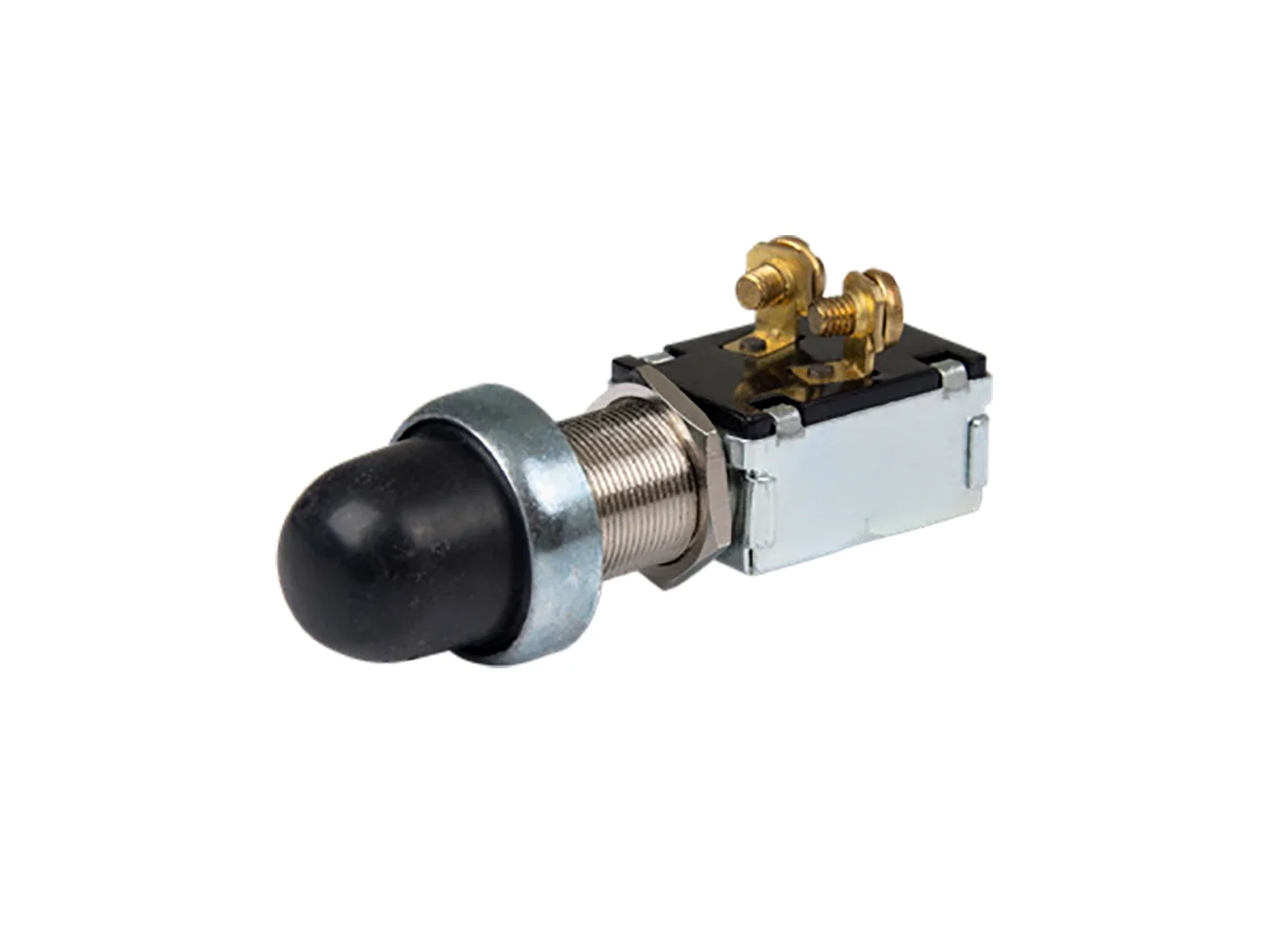BEP 2-Position SPST Moisture Sealed Push Button Switch - OFF/(ON)