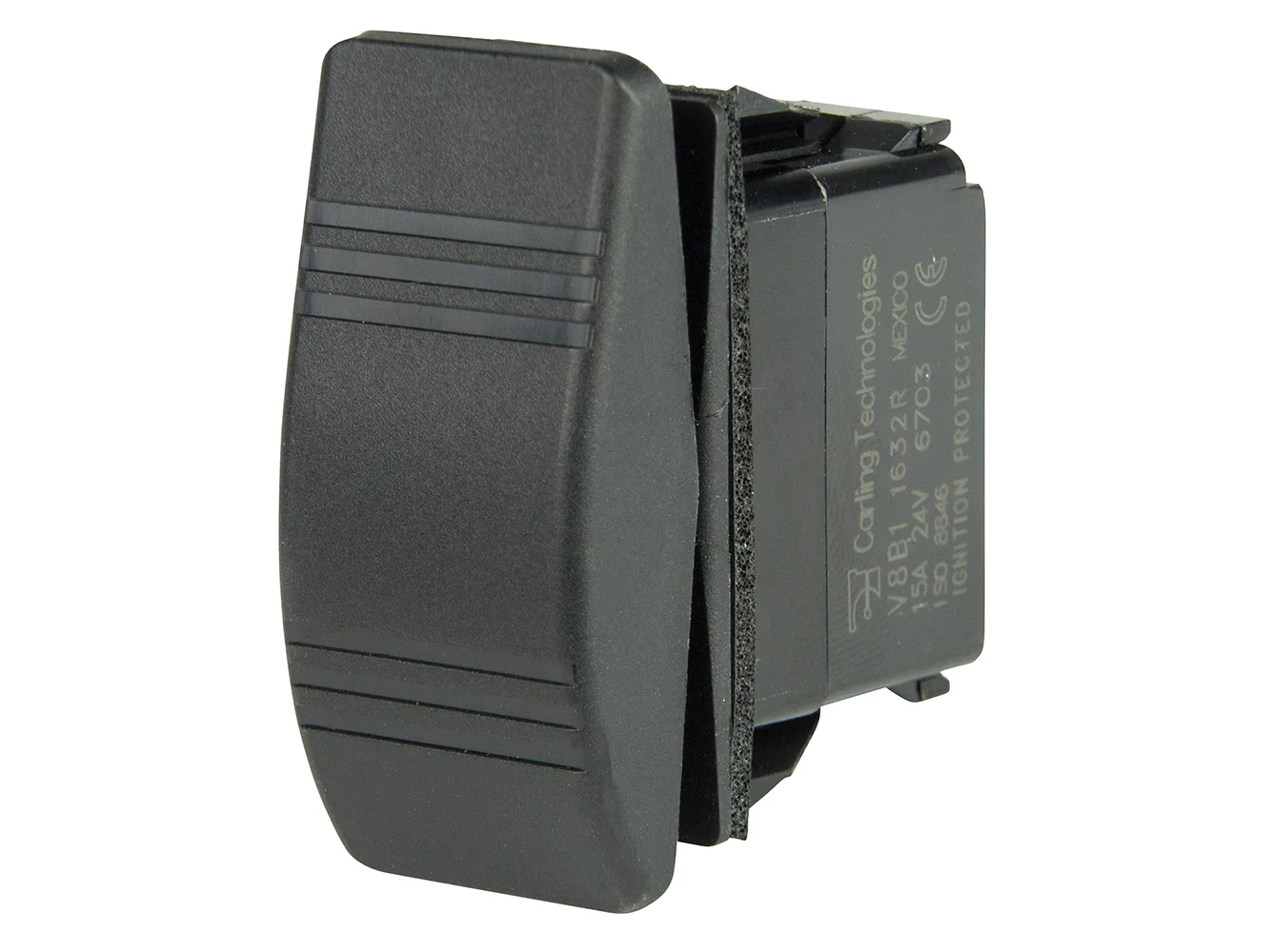 BEP SPDT Contura Switch - 2-LEDs - (ON)/OFF/(ON)