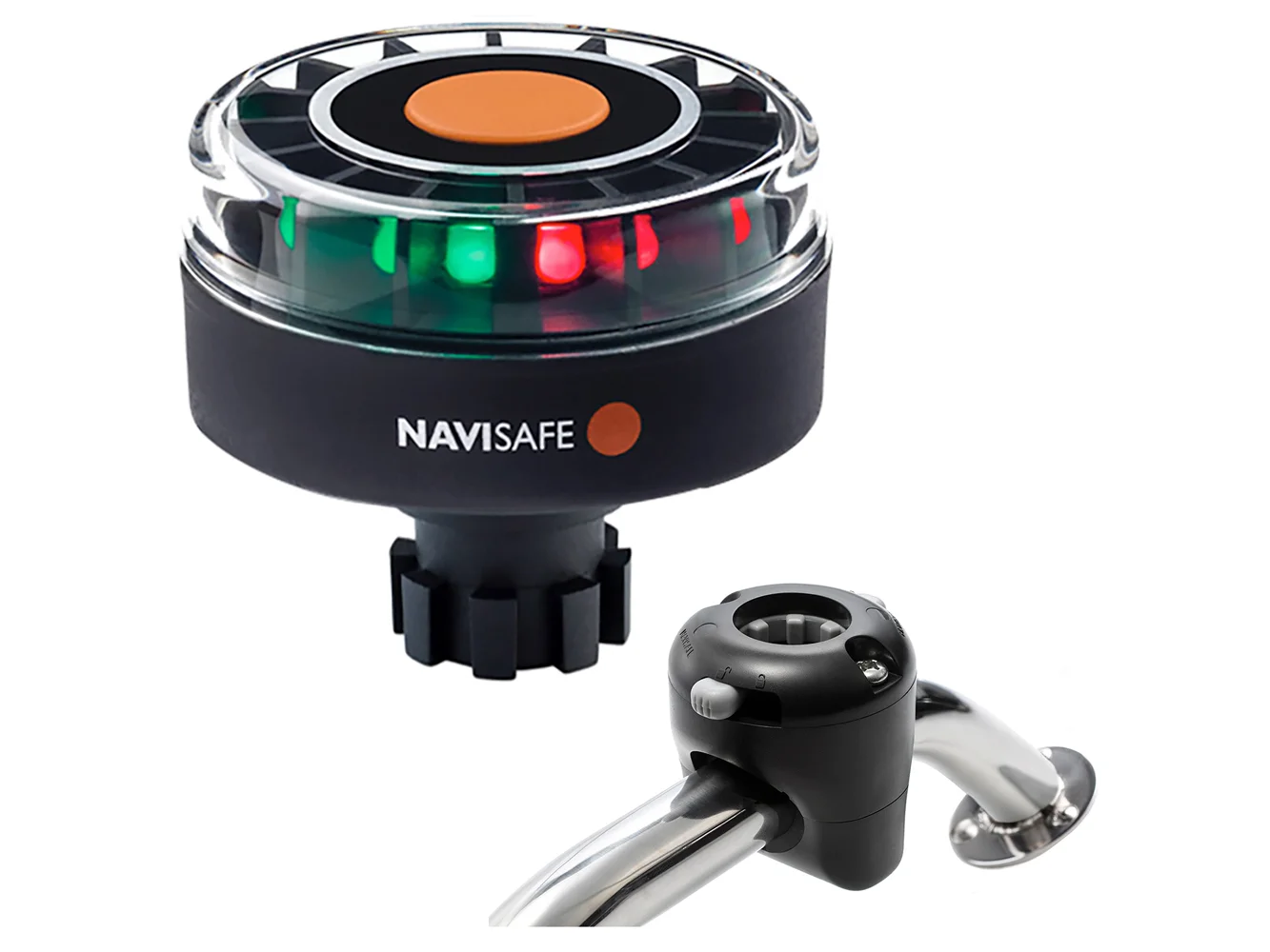 Navisafe Navilight Tricolor 2NM w/Navibolt Base & Rail Mount - Black
