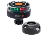 Navisafe Navilight Tricolor 2NM w/Navibolt Base & Horizontal Mount - Black