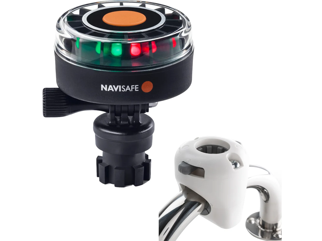 Navisafe Navilight 2NM Tricolor w/Navimount Base & Rail Mount - White