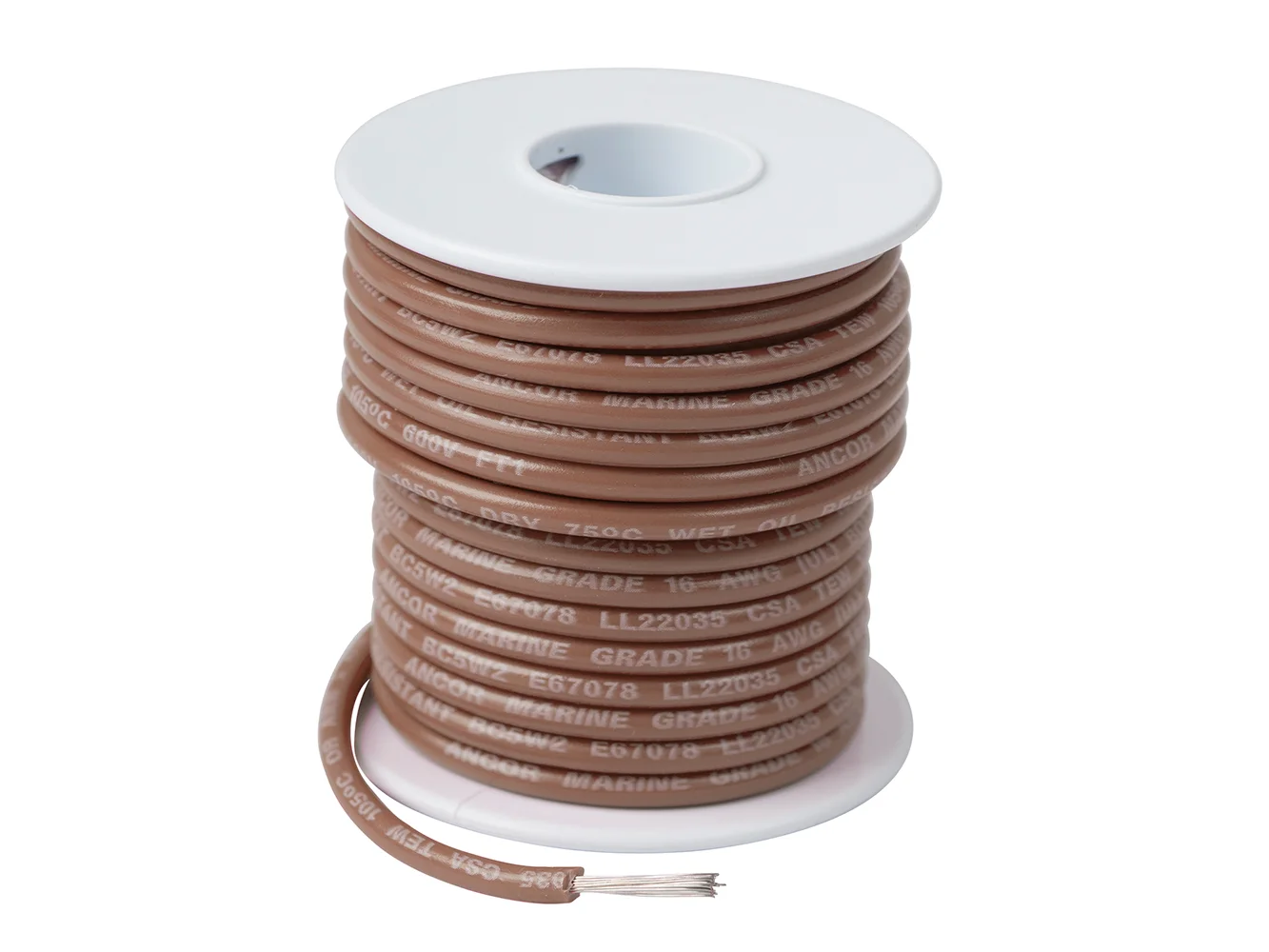 Ancor Tan 14 AWG Tinned Copper Wire - 100'