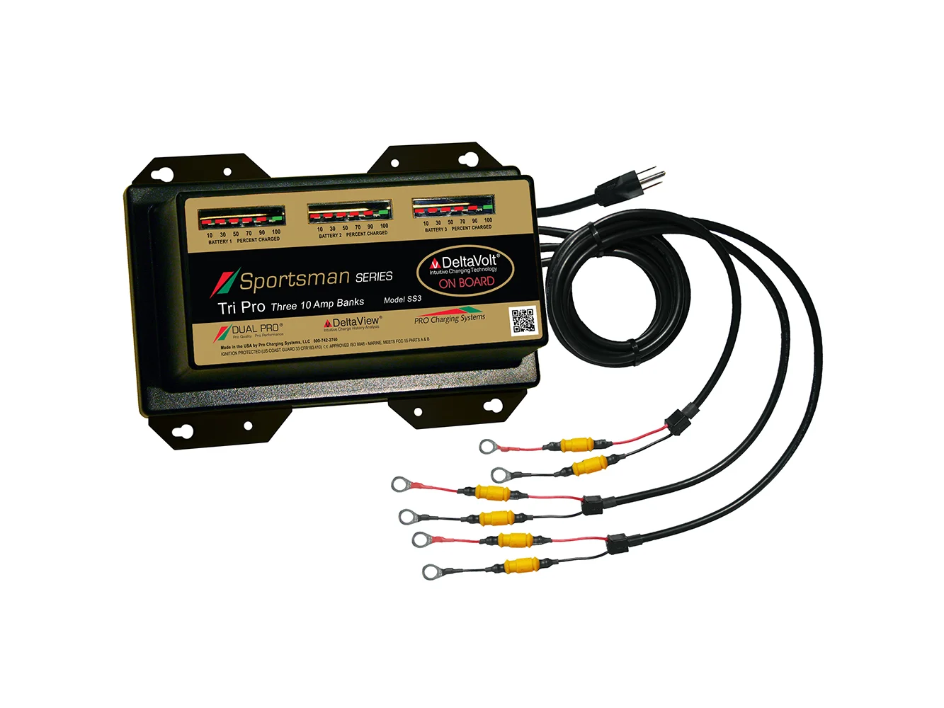 Dual Pro Sportsman Series Battery Charger - 30A - 3-10A-Banks - 12V-36V