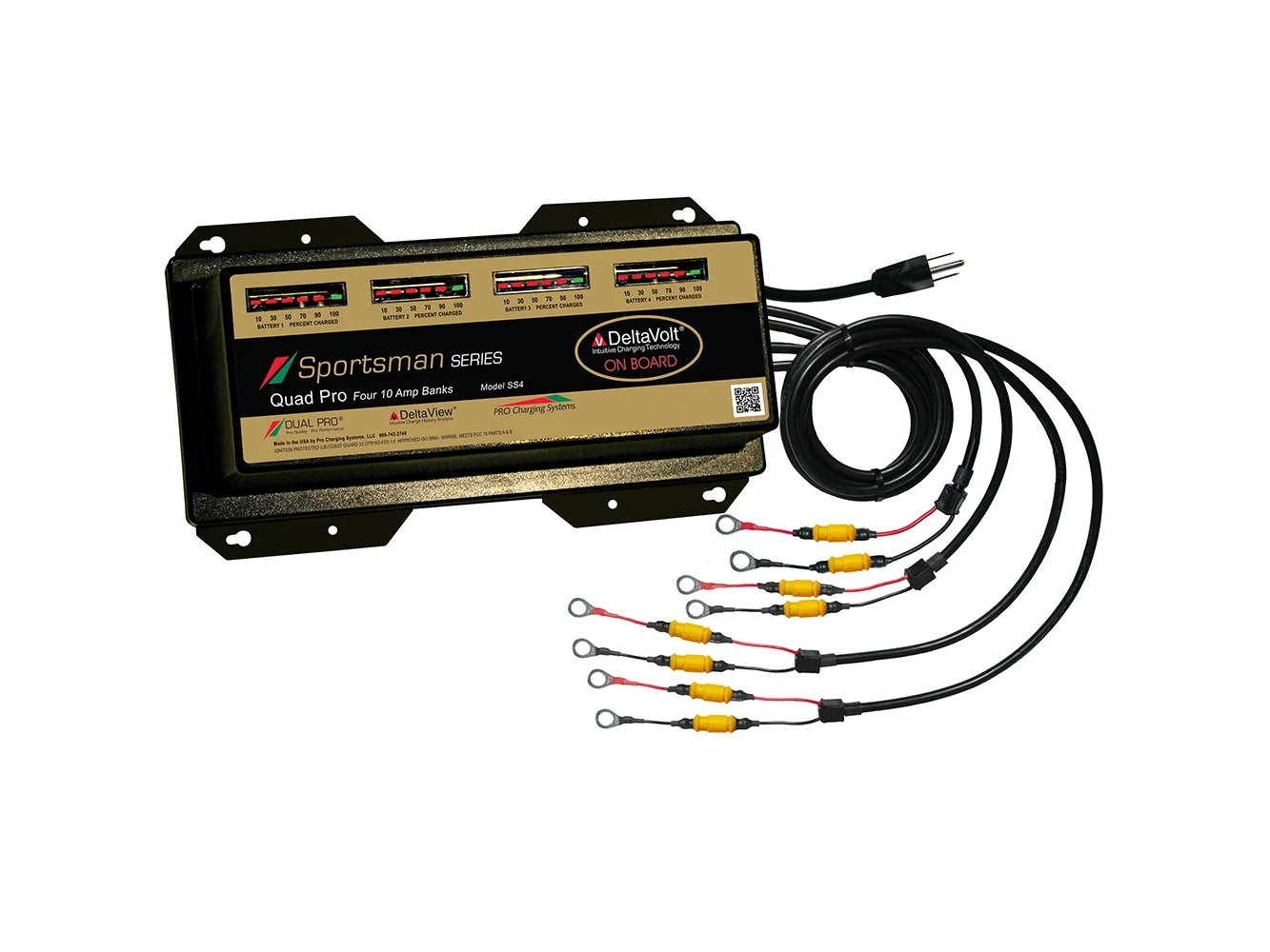 Dual Pro Sportsman Series Battery Charger - 40A - 4-10A-Banks - 12V-48V