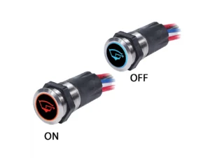Blue Sea 4181 Backlit Push Button Switch OFF/(ON) - 15A