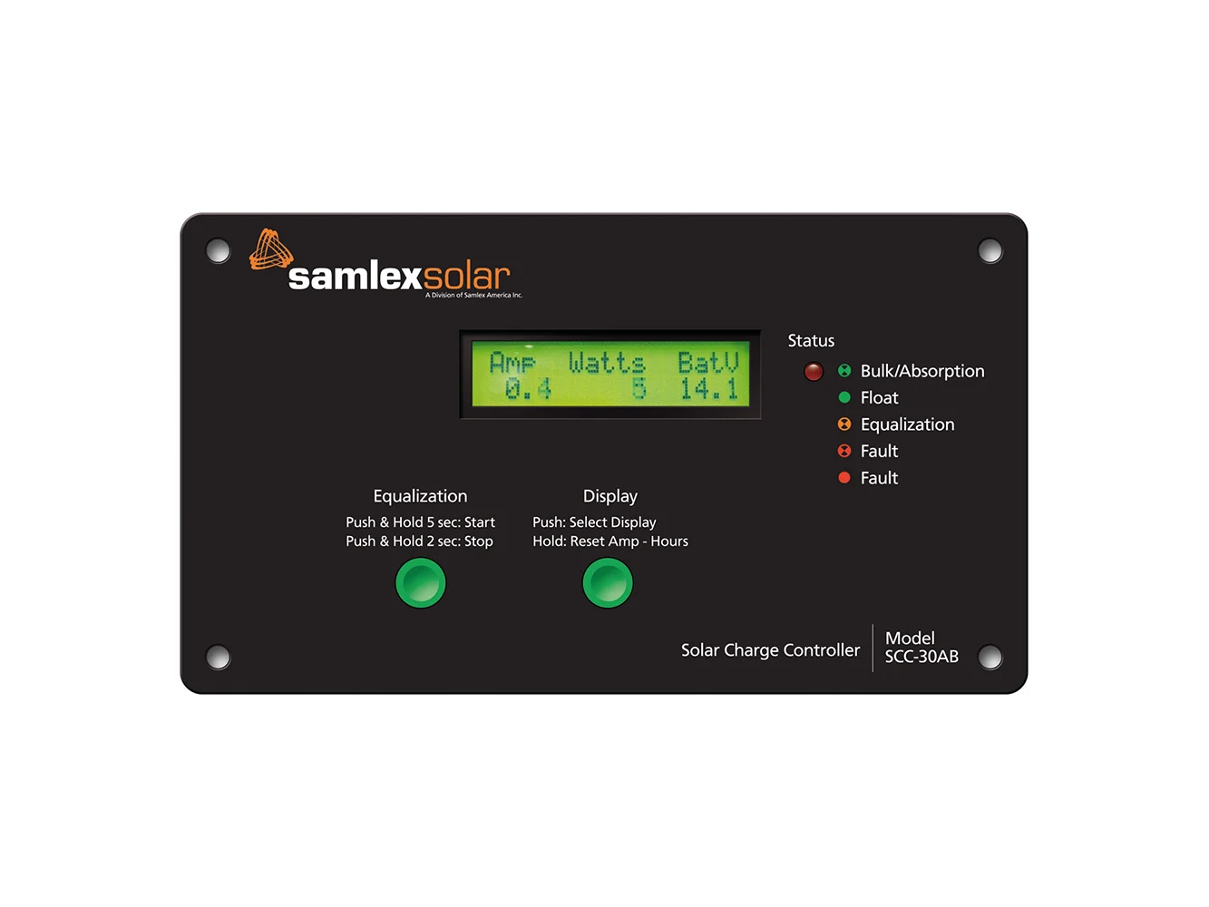 Samlex Flush Mount Solar Charge Controller w/LCD Display - 30A