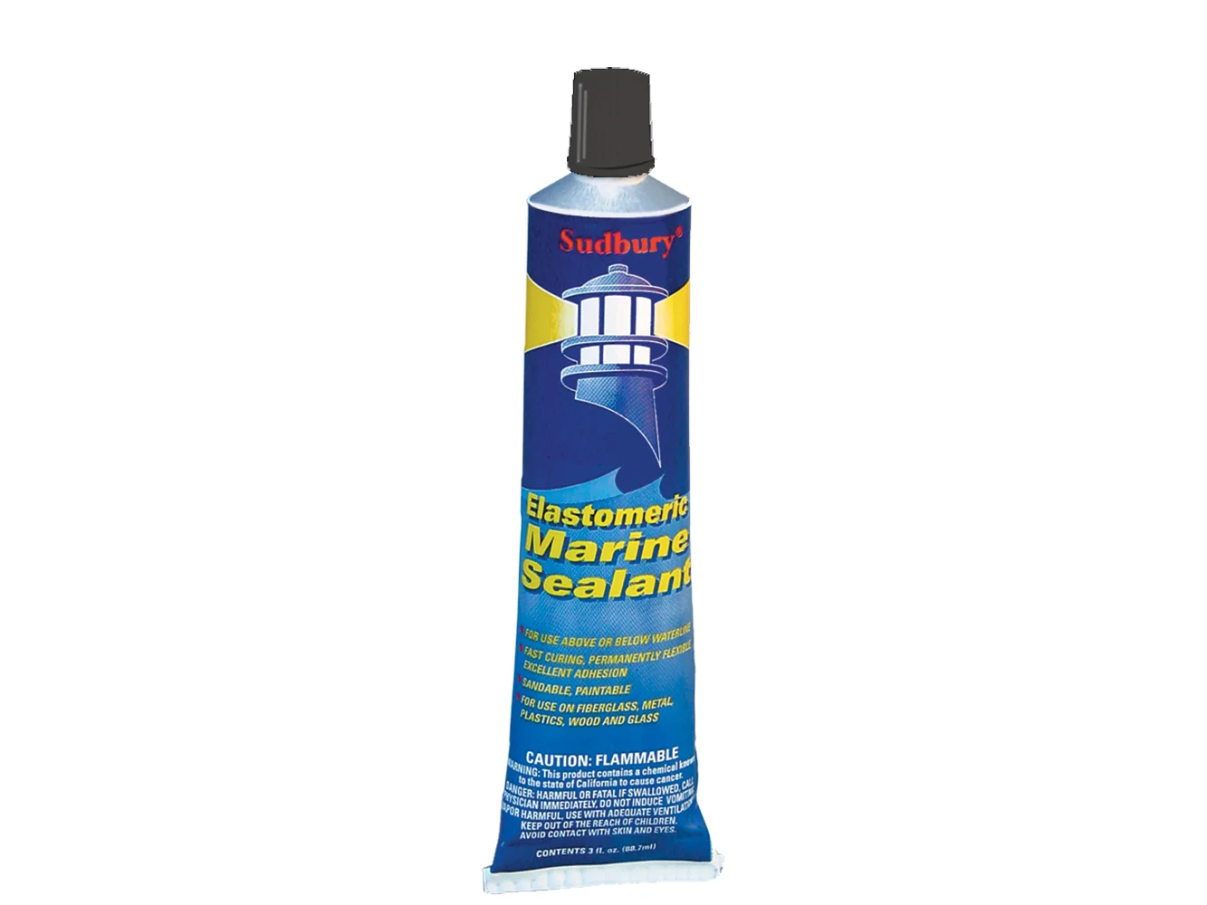 Sudbury Elastometric 3 oz (89ml) Sealant Tube - Black