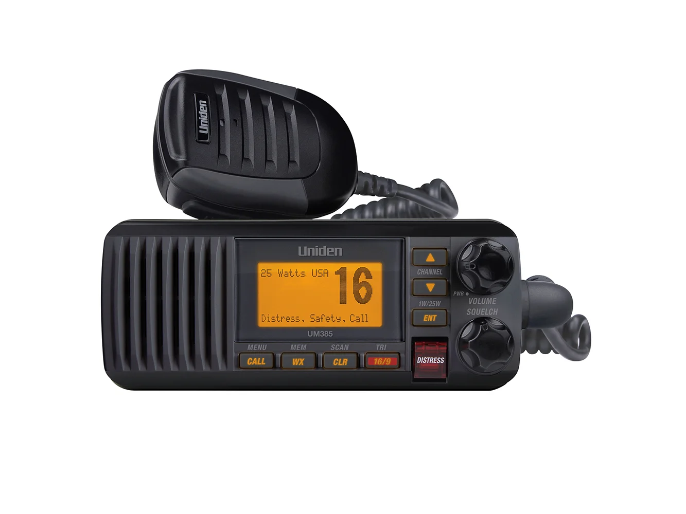 Uniden UM385 Fixed Mount VHF Radio - Black
