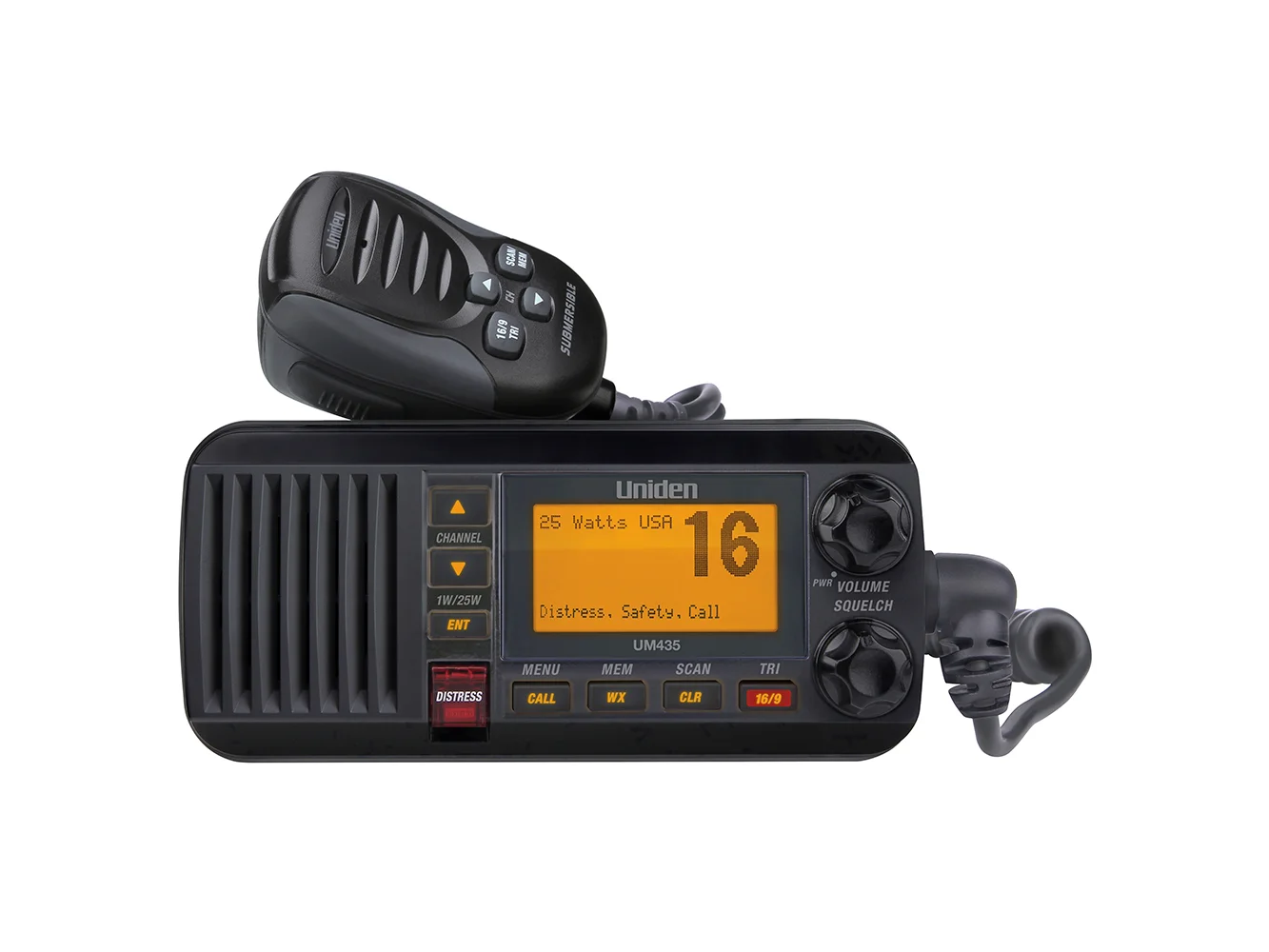 Uniden UM435 Fixed Mount VHF Radio - Black