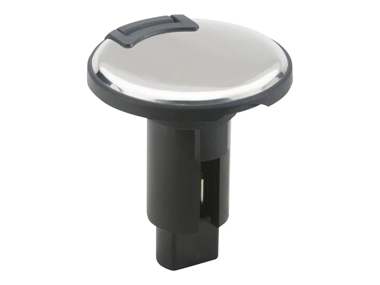 Attwood LightArmor Plug-In Base - 3 Pin - Stainless Steel - Round
