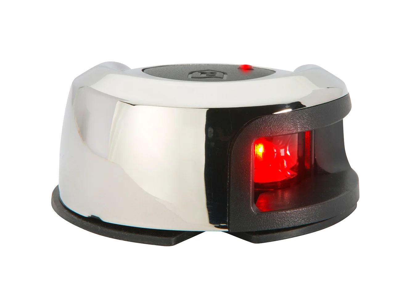 Attwood LightArmor Deck Mount Navigation Light - Stainless Steel - Port (red) - 2NM