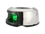 Attwood LightArmor Deck Mount Navigation Light - Stainless Steel - Starboard (green) - 2NM