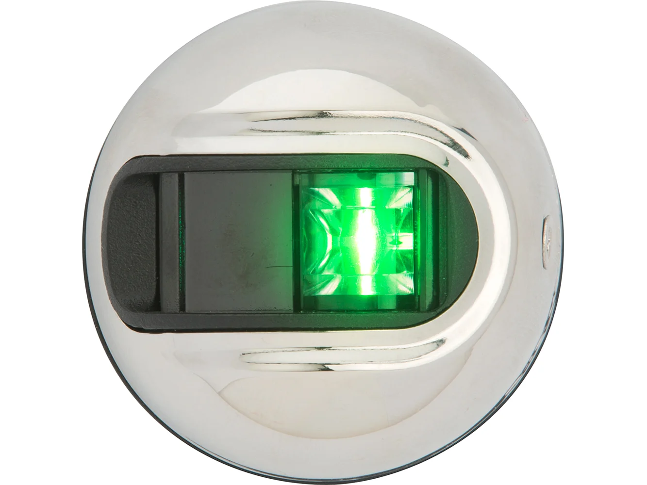 Attwood LightArmor Vertical Surface Mount Navigation Light - Starboard (Green) - Stainless Steel - 2NM