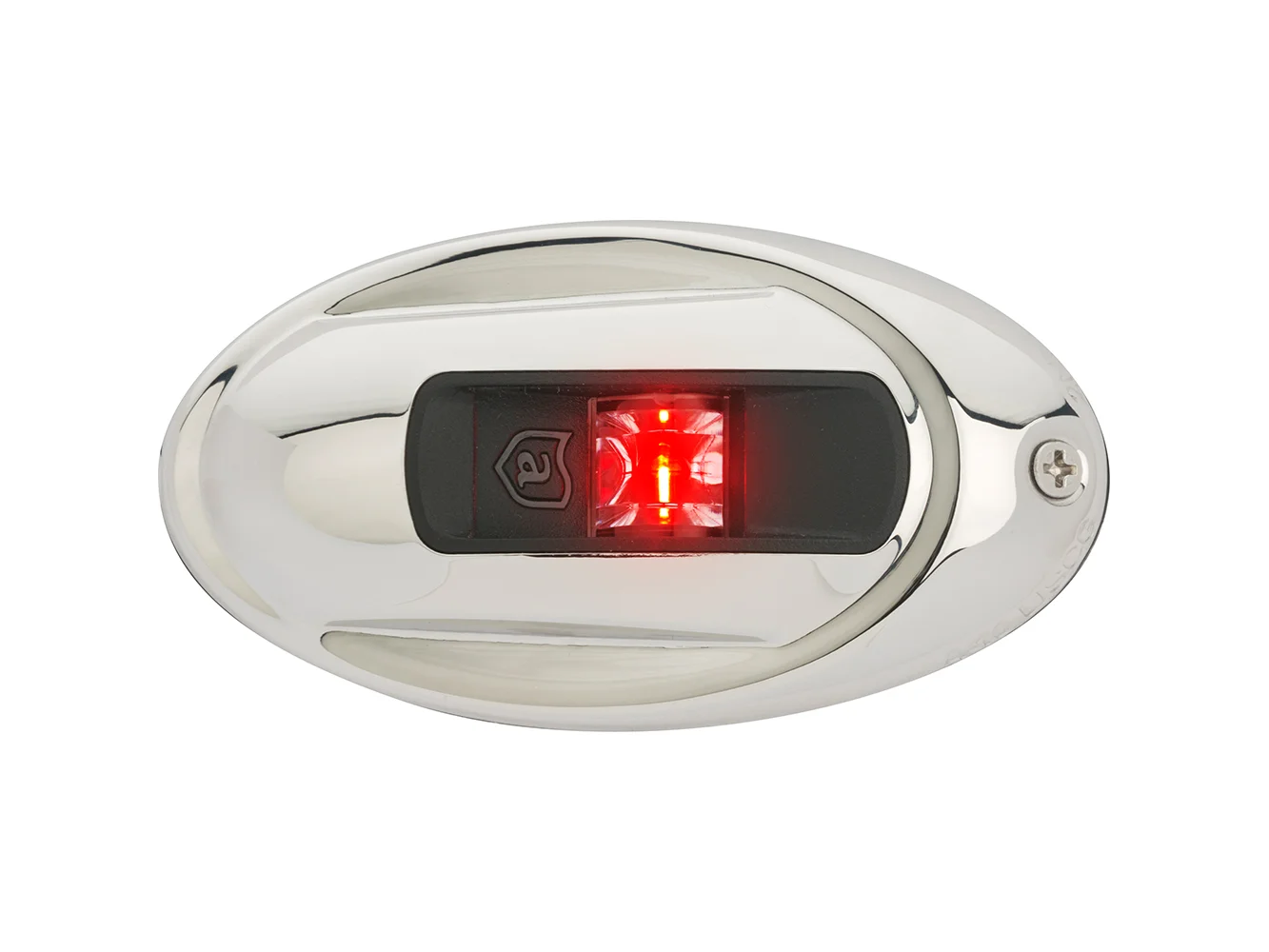 Attwood LightArmor Vertical Surface Mount Navigation Light - Oval - Port (red) - Stainless Steel - 2NM