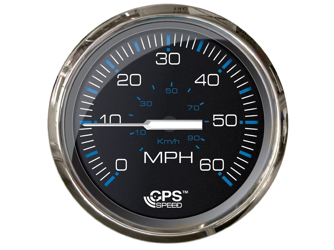 Faria Chesepeake Black 4" Studded Speedometer - 60MPH (GPS)