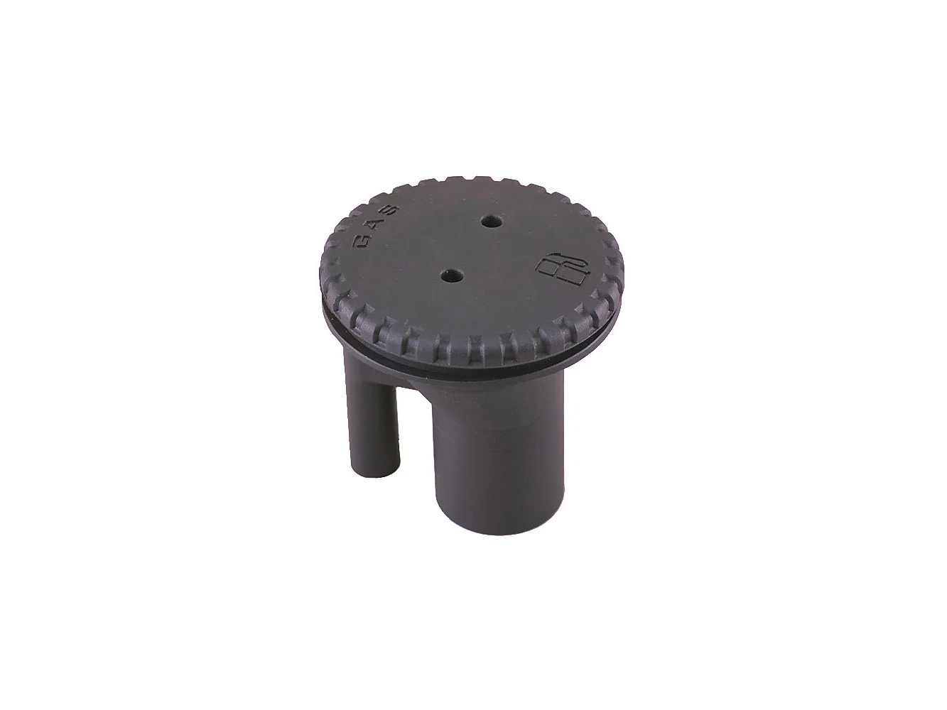 Perko 0543 Vented Fill f/1-1/2" Hose - Straight Neck - Gas - Black
