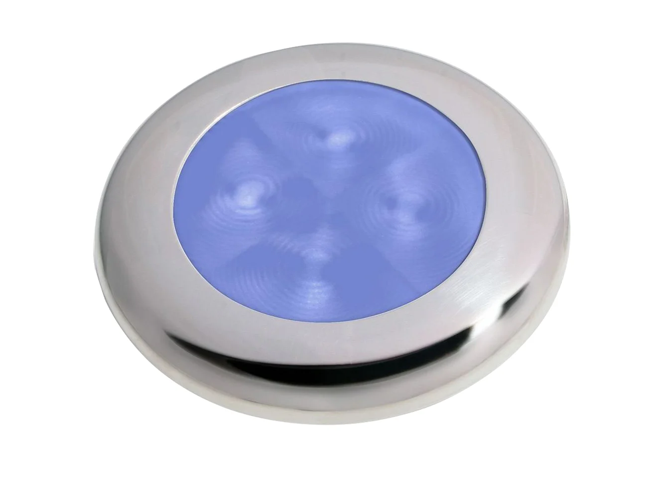 Hella Marine Polished Stainless Steel Rim LED Courtesy Lamp - Blue