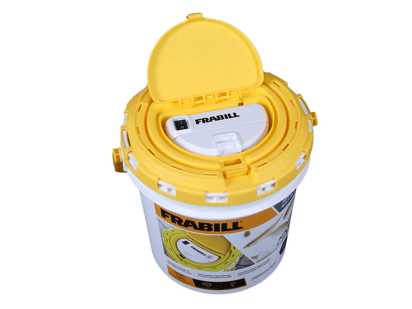 Frabill Dual Fish Bait Bucket w/Aerator Built-In