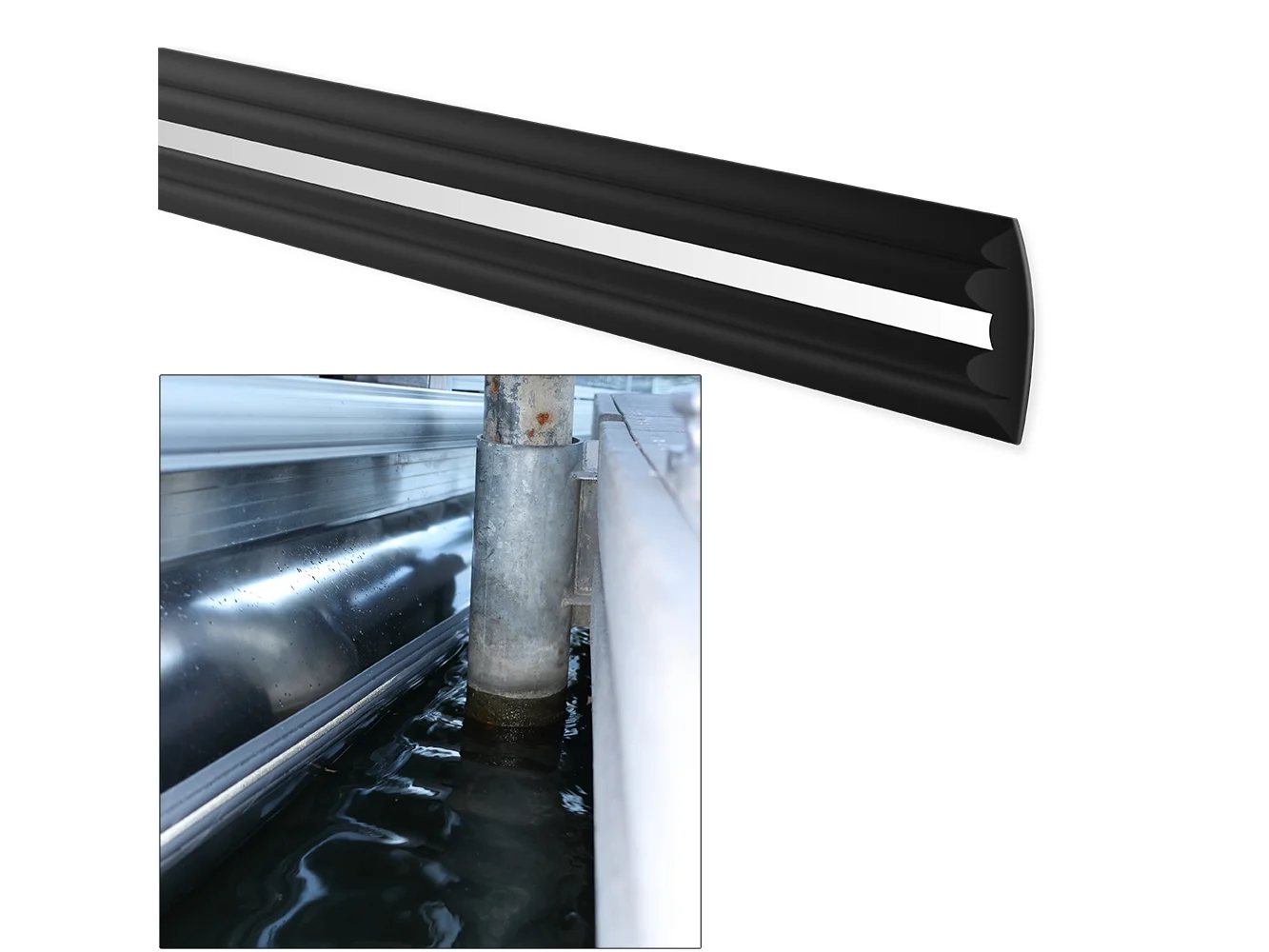 Megaware PontoonGuard® - 40' Kit - (2) 20' Guards f/Pontoon Up To 25' - Black