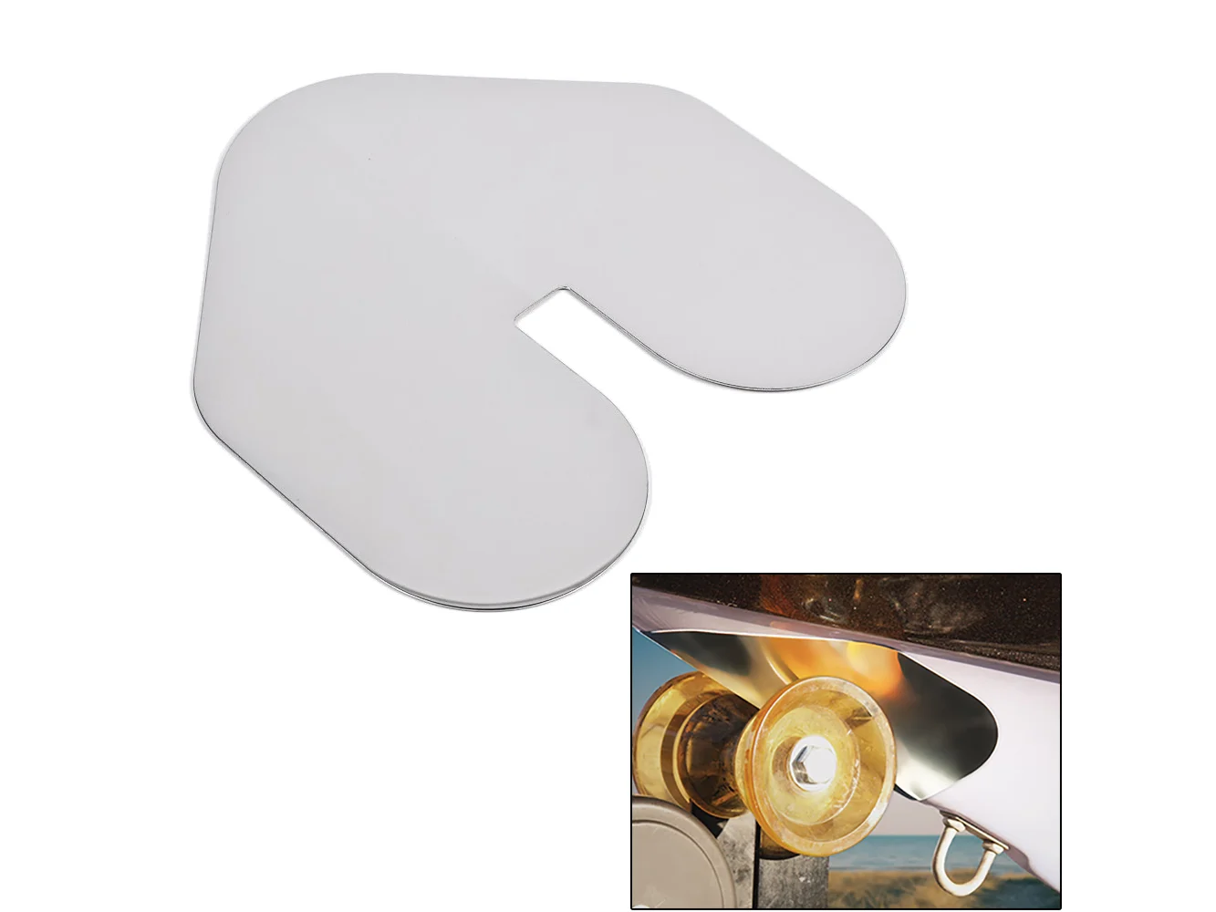 Megaware ScuffBuster™ XL w/Notch - 9" x 8.75" - Notched - 22G - Stainless Steel