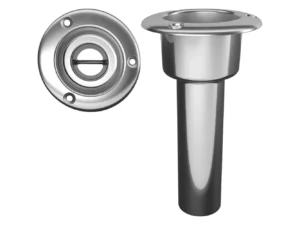 Mate Series Stainless Steel 0&deg; Rod & Cup Holder - Open - Round Top