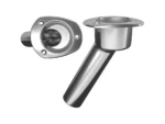 Mate Series Stainless Steel 30° Rod & Cup Holder - Open - Oval Top