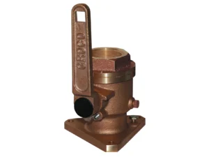 GROCO 1-1/4" Bronze Flanged Full Flow Seacock