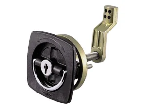 Perko Black Flush Lock - 2.5" x 2.5" w/Offset Cam Bar & Flexible Polymer Strike
