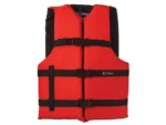 Onyx Nylon General Purpose Life Jacket - Adult Universal - Red
