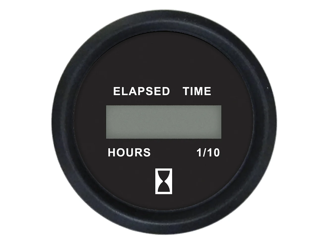 Faria Euro Black 2" Digital Hourmeter Gauge