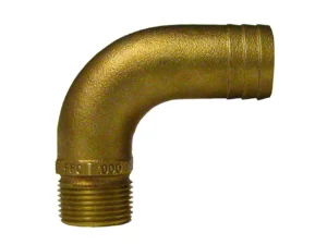 GROCO 1/2" NPT x 3/4" ID Bronze Full Flow 90&deg; Elbow Pipe to Hose Fitting