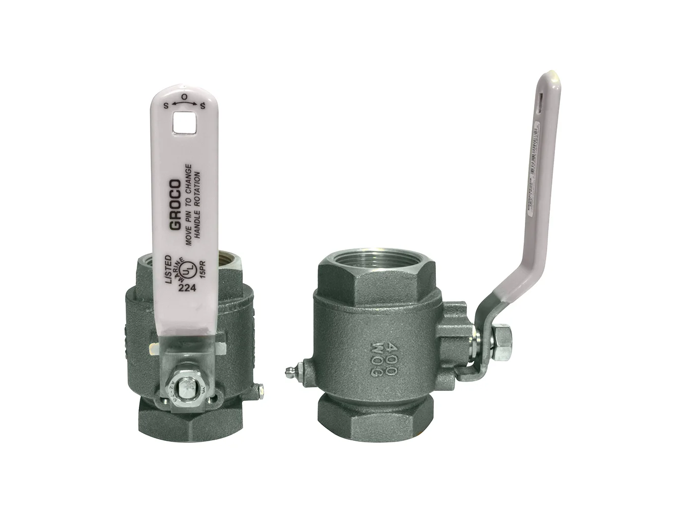 GROCO 1-1/2" NPT Stainless Steel In-Line Ball Valve