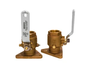 GROCO 1-1/4" Bronze Tri-Flanged Ball Valve/Seacock