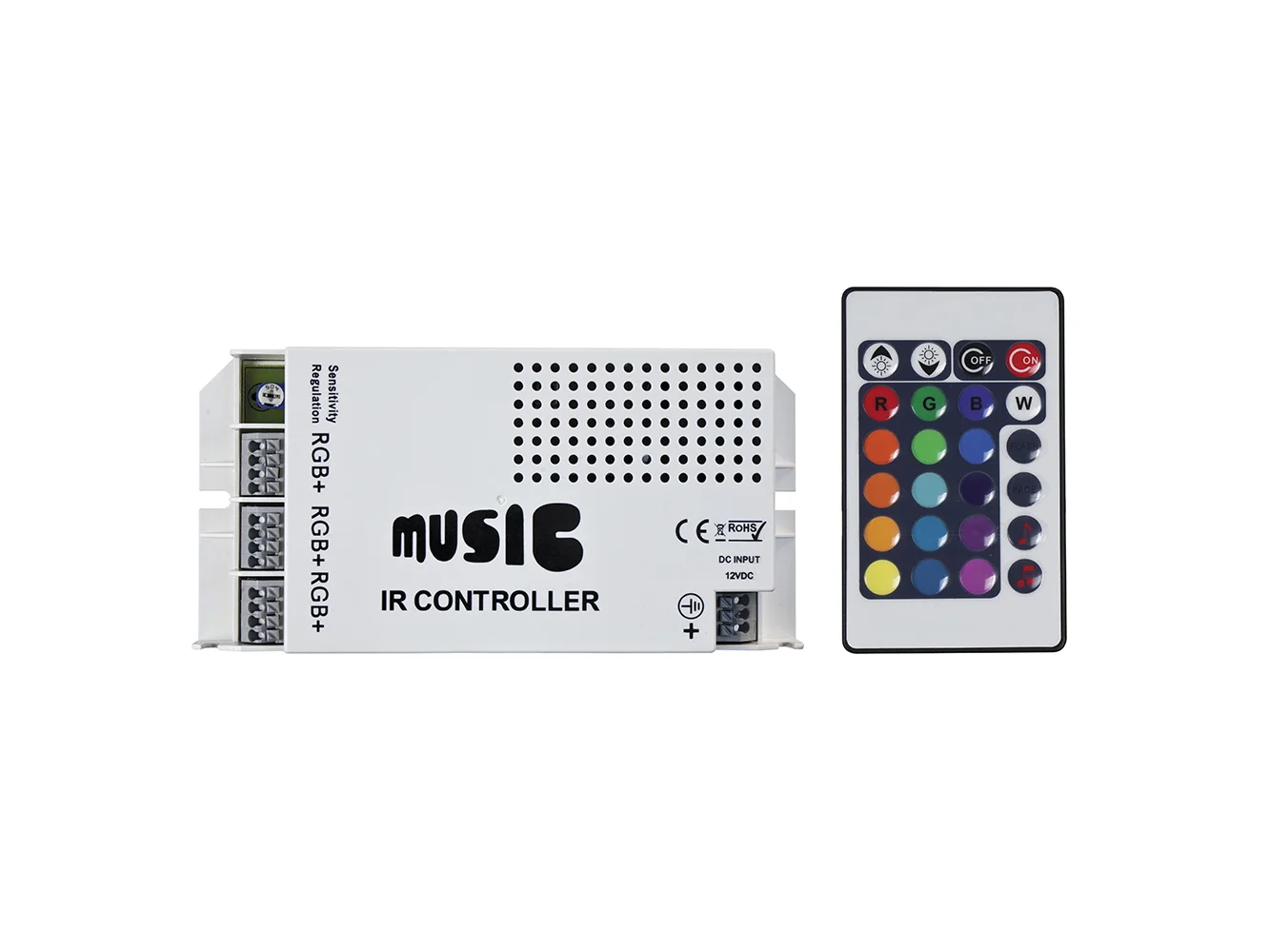 HEISE Sound Activated RGB Controller w/IR Remote