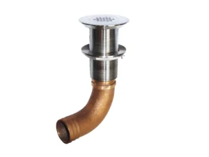 GROCO 1-1/4" Hose Barb Stainless 90 Degree Deck Drain
