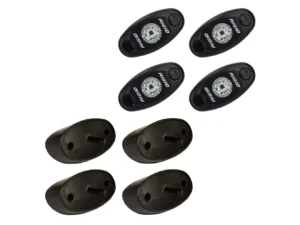 RIGID Industries A-Series Rock Light Kit - 4 Amber Lights - Black