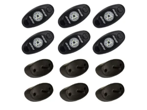 RIGID Industries A-Series Rock Light Kit - 6 Cool White Lights - Black