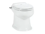 Dometic™ MasterFlush 8740 White Electric Macerating Toilet - Raw/Fresh Water