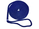 New England Ropes 5/8" Double Braid Dock Line - Blue w/Tracer - 15'