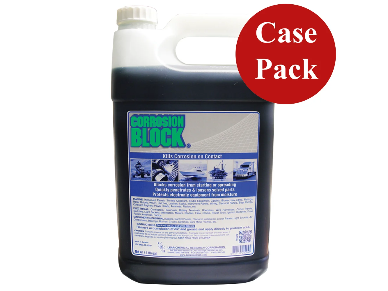 Corrosion Block Liquid 4-Liter Refill - Non-Hazmat, Non-Flammable & Non-Toxic *Case of 4*