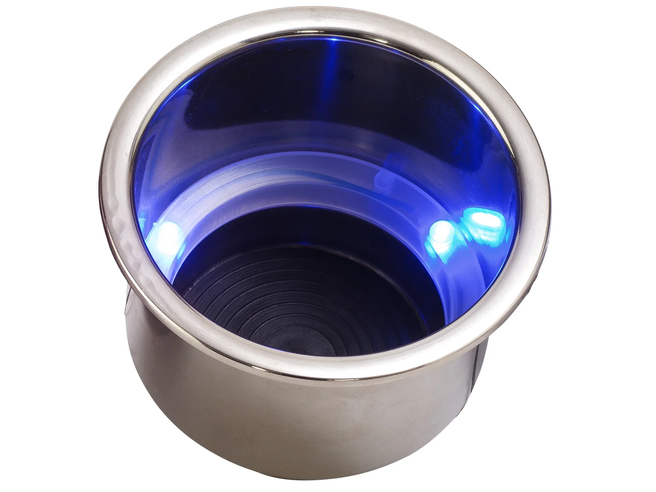 Sea-Dog LED Flush Mount Combo Drink Holder w/Drain Fitting - Blue LED