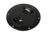 Sea-Dog Quarter-Turn Smooth Deck Plate w/Internal Collar - Black - 4"