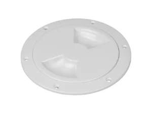 Sea-Dog Quarter-Turn Smooth Deck Plate w/Internal Collar - White - 8"