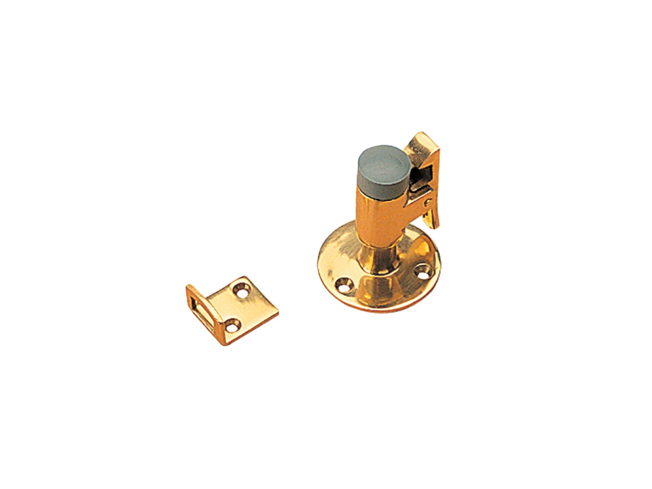 Sea-Dog Door Stop & Catch - Brass - 2"