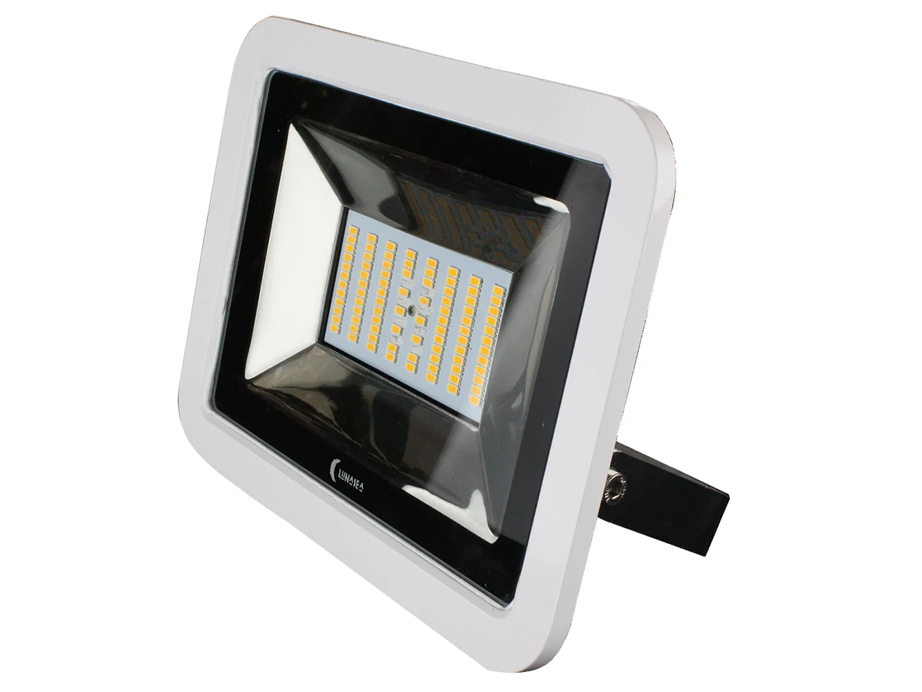 Lunasea 35W Slimline LED Floodlight, 120/240VAC Only, Cool White, 4500 Lumens, 3' Cord - White Housing