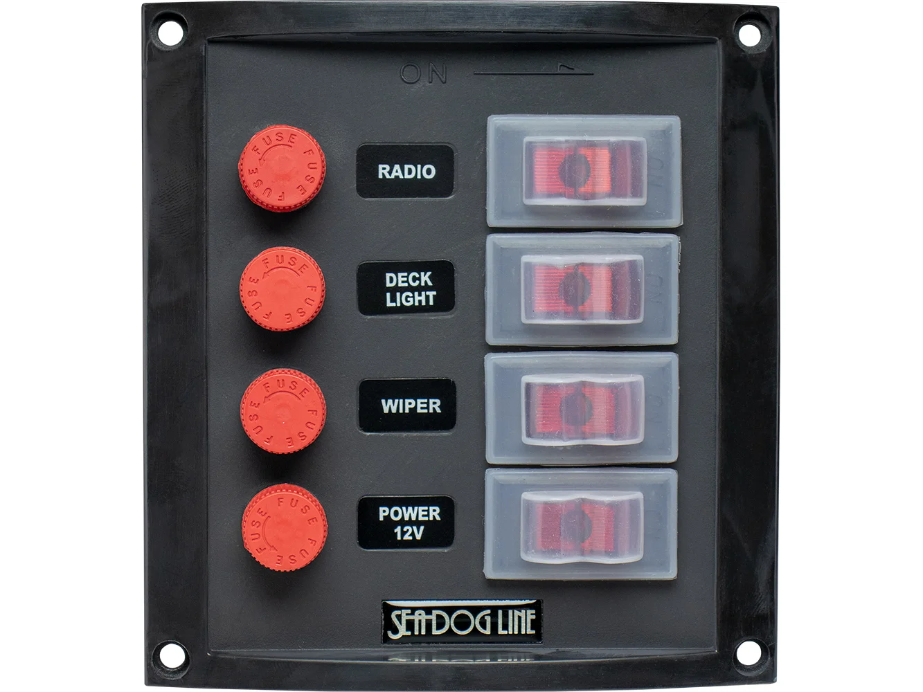 Sea-Dog Splash Guard Switch Panel Vertical - 4 Switch